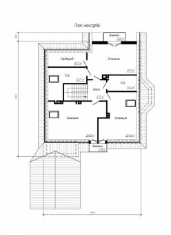 Проект коттеджа с мансардой